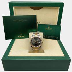 Pre Owned Rolex Datejust 126331 Automatic Wimbledon Dial Stainless Steel 18k Rose Gold Men's Wristwatch 41 mm