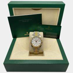 Pre Owned Rolex Datejust 126333 Automatic White Dial Stainless Steel 18k Yellow Gold Men's Wristwatch 41 mm