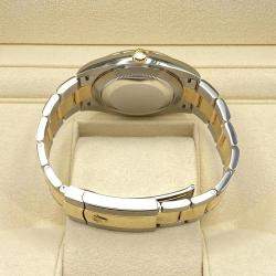 Pre Owned Rolex Datejust 126333 Automatic White Mother of Pearl Diamond Dial Stainless Steel 18k Yellow Gold Men's Wristwatch 41 mm