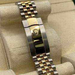 Pre Owned Rolex Datejust 126333 Automatic White Mother of Pearl Diamond Dial Stainless Steel 18k Yellow Gold Men's Wristwatch 41mm