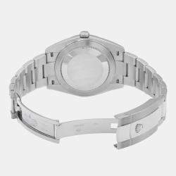 Pre Owned Rolex Datejust 126334 Automatic Blue Diamond Dial Stainless Steel 18k White Gold Men's Wristwatch 41mm