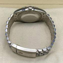 Pre Owned Rolex Datejust 126334 Automatic Wimbledon Dial Stainless Steel Men's Wristwatch 41mm