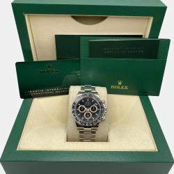 Pre Owned Rolex Cosmograph Daytona 126500LN Automatic Chronograph Black Dial Stainless Steel Ceramic Men's Wristwatch 40mm