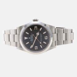 Pre Owned Rolex Explorer 124270 Automatic Black Stainless Steel Men's Wristwatch 36mm