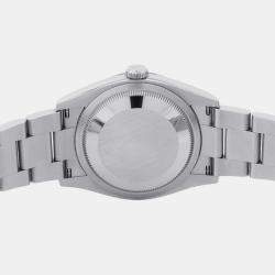 Pre Owned ساعة يد رجالية رولكس ديتجاست 126234 أوتوماتيكية بيضاء 18 قيراط ذهب أبيض ستانلس ستيل 36 مم