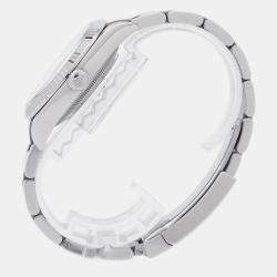 Pre Owned ساعة يد رجالية رولكس ديت جاست 126234 أوتوماتيكية بيضاء 18 قيراط ذهب أبيض ستانلس ستيل 36 مم