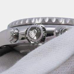 مملوكة مسبقًا ساعة يد رجالية رولكس يخت ماستر II 116680 أوتوماتيكية ستانلس ستيل بيضاء 44 ملم