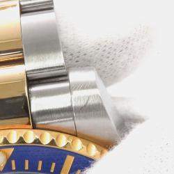 Pre Owned ساعة يد رجالية رولكس صبمارينر 16613LB أوتوماتيك زرقاء 18 قيراط ذهب أصفر ستانلس ستيل 40 ملم