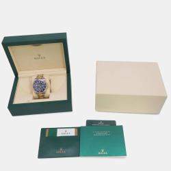 Pre Owned ساعة يد رجالية رولكس صبمارينر 16613LB أوتوماتيك زرقاء 18 قيراط ذهب أصفر ستانلس ستيل 40 ملم