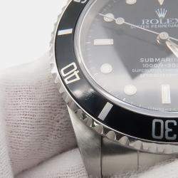 مملوكة مسبقًا ساعة يد رجالية رولكس صبمارينر 16610 أوتوماتيكية سوداء ستانلس ستيل 40 مم