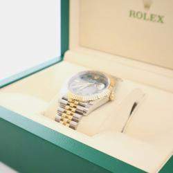 مملوكة مسبقًا ساعة يد رجالية رولكس ديتجاست 126333 أوتوماتيكية رمادية ذهب أصفر عيار 18 ستانلس ستيل 41 مم