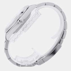 Pre Owned ساعة يد رجالية رولكس ديت جست 126300 أوتوماتيك ستانلس ستيل رمادية 41 مم