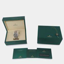 Pre Owned ساعة يد رجالية رولكس ديت جست 126300 أوتوماتيك ستانلس ستيل رمادية 41 مم