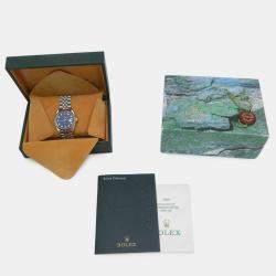 مملوكة مسبقًا Rolex Datejust 16234G Automatic Sodalite 18k White Gold Stainless Steel Men's Wristwatch 36 mm