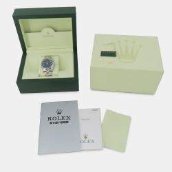 مملوكة مسبقًا ساعة يد رجالية رولكس إير كينج 14000M أوتوماتيكية زرقاء ستانلس ستيل 34 مم