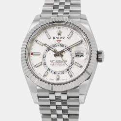 مملوكة مسبقًا Rolex Sky-Dweller 336934 Automatic White 18k White Gold Stainless Steel Men's Wristwatch 42 mm