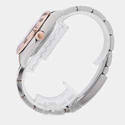 مملوكة مسبقًا ساعة يد رجالية ديت جست 116261 روليكس ستانلس ستيل وذهب وردي عيار 18 بيضاء أوتوماتيك 36 مم