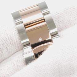 مملوكة مسبقًا ساعة يد رجالية ديت جست 116261 روليكس ستانلس ستيل وذهب وردي عيار 18 بيضاء أوتوماتيك 36 مم