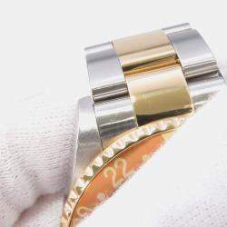 Pre Owned ساعة يد رجالية رولكس جي إم تي ماستر II 16713 أوتوماتيكية ستانلس ستيل ذهب أصفر 18 بني 40 مم