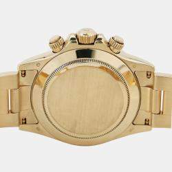 Pre Owned Rolex Cosmograph Daytona 116528 Automatic Black 18k Yellow Gold Men's Wristwatch 40 mm