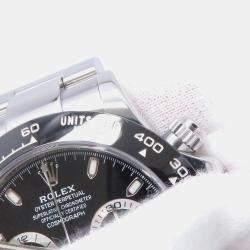 Pre Owned ساعة يد رجالية رولكس كوزموغراف دايتونا 116500LN أوتوماتيكية ستانلس ستيل سوداء 40 ملم