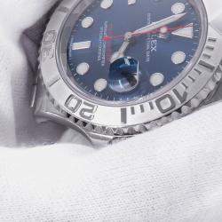 Pre Owned Rolex Yacht-Master 116622 Automatic Blue Stainless Steel Men's Wristwatch 40 mm