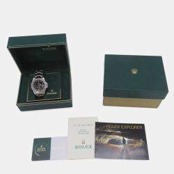 Pre Owned Rolex Explorer II 16570 Automatic Black Stainless Steel Men's Wristwatch 40 mm