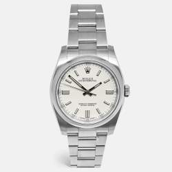 Pre Owned Rolex Oyster Perpetual 116000 Silver Dial Oystersteel Men's Wristwatch 36 mm