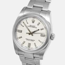 Pre Owned ساعة يد رجالية رولكس أويستر بربتشوال 116000 فضية قرص أويستر ستيل 36مم