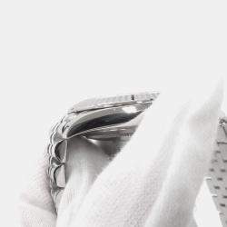 Pre Owned Rolex Datejust 126334 Automatic Green 18k White Gold Stainless Steel Men's Wristwatch 41 mm