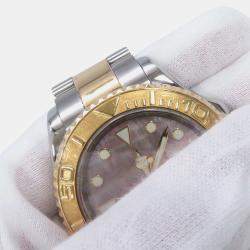 مملوكة مسبقًا Rolex Yacht-Master 16623NC Automatic Black Shell 18k Yellow Gold Stainless Steel Men's Wristwatch 40 mm