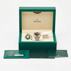 مملوكة مسبقًا Rolex Datejust M1263231-0019 Black Dial 18K Everose Gold Oystersteel Diamond Men's Wristwatch 36 mm