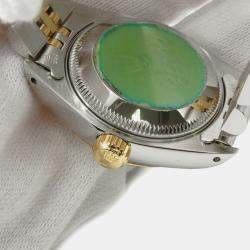 مملوكة مسبقًا ساعة يد رجالية رولكس ديت جست 69173 أوتوماتيك بيضاء ذهب أصفر عيار 18 ستانلس ستيل 26 مم