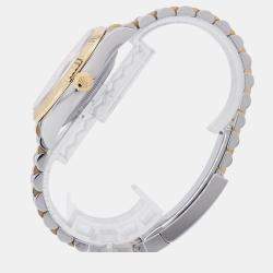 Pre Owned Rolex Datejust 126233G Automatic Black 18K Yellow Gold Stainless Steel Men's Wristwatch 36 mm