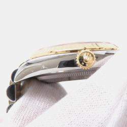 Pre Owned Rolex Datejust 126233G Automatic Black 18K Yellow Gold Stainless Steel Men's Wristwatch 36 mm