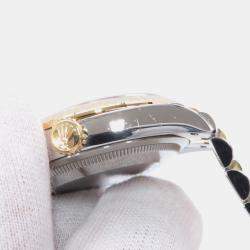 Pre Owned Rolex Datejust 126233G Automatic Black 18K Yellow Gold Stainless Steel Men's Wristwatch 36 mm