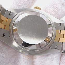 Pre Owned Rolex Datejust 126233G Automatic Black 18K Yellow Gold Stainless Steel Men's Wristwatch 36 mm