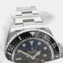 Pre Owned ساعة يد رجالية رولكس سي دويلر ديب سي 126660 أوتوماتيك ستانلس ستيل زرقاء 44 مم