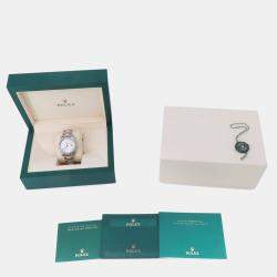 Pre Owned Rolex Oyster Perpetual 115200 Automatic Silver Stainless Steel Men's Wristwatch 34 mm