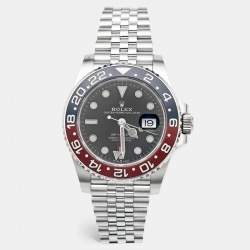 Pre Owned Rolex GMT-Master II 'Pepsi' M126710BLRO-0001 Black Dial Cerachrom Oystersteel Men's Wristwatch 40 mm
