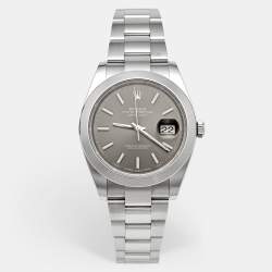 Pre Owned Rolex Datejust M126300-0007 Grey Dial Oystersteel Men's Wristwatch 41 mm