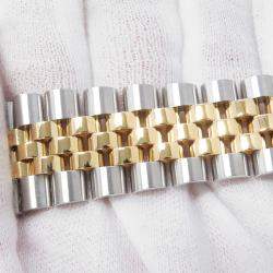 Pre Owned ساعة يد رجالية رولكس أوتوماتيكية ديتجاست 16233 ذهب أصفر عيار 18 ستانلس ستيل بلون الشمبانيا 36 مم