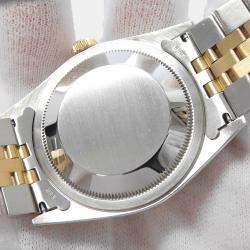 Pre Owned ساعة يد رجالية رولكس أوتوماتيكية ديتجاست 16233 ذهب أصفر عيار 18 ستانلس ستيل بلون الشمبانيا 36 مم