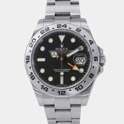 مملوكة مسبقًا Rolex Explorer II 216570 Automatic Black Stainless Steel Men's Wristwatch 42 mm