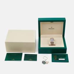 مملوكة مسبقًا Rolex Day - Date President M128235-0050 Slate Dial 18K Everose Gold Diamond Men's Wristwatch 36 mm