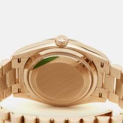 مملوكة مسبقًا Rolex Day - Date President M128235-0050 Slate Dial 18K Everose Gold Diamond Men's Wristwatch 36 mm