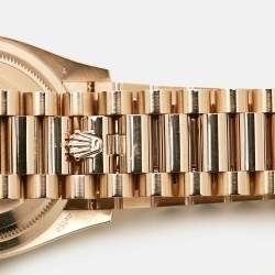 مملوكة مسبقًا Rolex Day - Date President M128235-0050 Slate Dial 18K Everose Gold Diamond Men's Wristwatch 36 mm