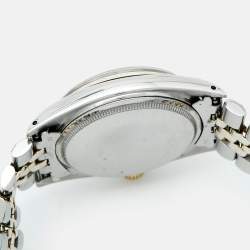 Pre Owned Rolex Datejust 1601 Automatic Silver Dial 14K Yellow Gold Stainless Steel Men's Wristwatch 36 mm