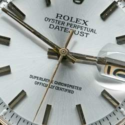 Pre Owned Rolex Datejust 1601 Automatic Silver Dial 14K Yellow Gold Stainless Steel Men's Wristwatch 36 mm