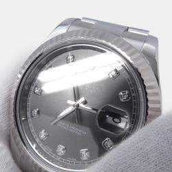 مملوكة مسبقًا Rolex Datejust 116334 Grey Stainless Steel Automatic Men's Wristwatch 41mm